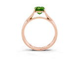 Rose gold Emerald Cut Peridot Solitaire Twist Band Prong Setting Ring_39