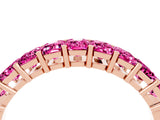 Rose gold Emerald Cut Pink Sapphire Prong-Set Eternity Band_22