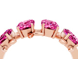 Rose gold Emerald Cut Pink Sapphire Prong-Set Half Eternity Band_34