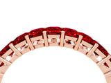 Rose gold Emerald Cut Ruby Prong-Set Eternity Band_10