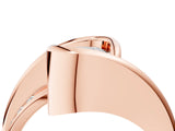 Rose gold Emerald Cut Solitaire Tension-Set Diamond Split Shank Ring_19