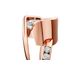 Rose gold Emerald Cut Solitaire Tension-Set Diamond Split Shank Ring_20