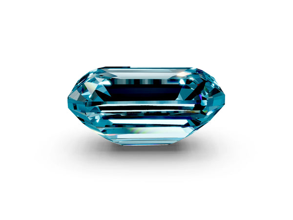 Rose gold Emerald Cut Solitaire Twisted Band with Prong Setting