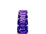 Rose gold Emerald Cut Tanzanite Eternity Band with Shared Prong Setting_11