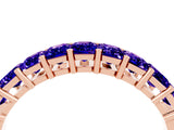 Rose gold Emerald Cut Tanzanite Prong-Set Eternity Band_10