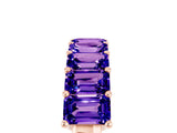 Rose gold Emerald Cut Tanzanite Prong-Set Eternity Band_11