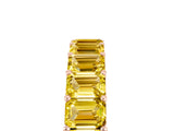 Rose gold Emerald Cut Yellow Sapphire Eternity Band with Shared Prong Setting_23