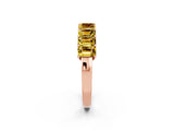 Rose gold Emerald Cut Yellow Sapphire Prong-Set Eternity Band_20