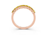 Rose gold Emerald Cut Yellow Sapphire Prong-Set Eternity Band_21