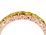 Rose gold Emerald Cut Yellow Sapphire Prong-Set Eternity Band_22
