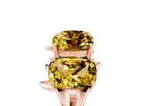 Rose gold Emerald Cut Yellow Sapphire Prong-Set Half Eternity Band_35
