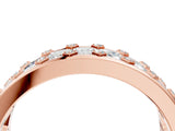 Rose gold Emerald Cut and Round Diamond Eternity Mens Band_28