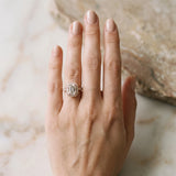 Rose gold Emerald Halo Split Shank Milgrain Diamond Ring_6