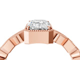 Rose gold Emerald Milgrain Marquise Diamond Twist Band Ring_42