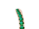 Rose gold Emerald Pavé Curved Wedding Band_11