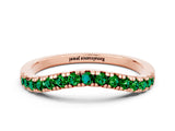 Rose gold Emerald Pavé Curved Wedding Band_6