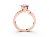 Rose gold Emerald Solitaire Channel-Set Split Shank Ring with Tension Prong Setting_15
