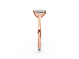 Rose gold Emerald Solitaire Diamond Ring with Four-Prong Setting and Classic Band_19