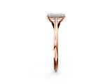 Rose gold Emerald Solitaire Engagement Ring with Four-Prong Setting and Classic Band 3