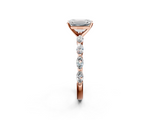 Rose gold Emerald Solitaire Marquise Side Stone Prong Setting Ring_67