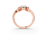 Rose gold Emerald Solitaire Twisted Band Scroll Prong Ring_6