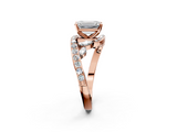 Rose gold Emerald Solitaire with Pavé Twist Band and Four-Prong Setting_68