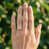 Rose gold Emerald and Emerald Cut Toi Moi Ring with Prong Setting_13