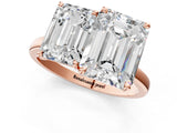 Rose gold Emerald and Emerald Cut Toi Moi Ring with Prong Setting_55