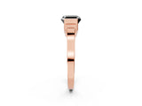 Rose gold Fancy Black Asscher Cut Brilliant Solitaire Diamond Ring with Channel Set Band and Bar Prong Setting_2