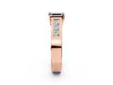 Rose gold Fancy Black Asscher Cut Cut Channel Set Solitaire Ring with Four-Prong Setting_2