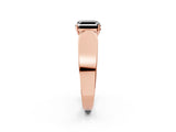 Rose gold Fancy Black Asscher Cut Diamond Channel Set Solitaire Ring with Four-Prong Setting_14