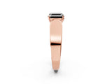 Rose gold Fancy Black Asscher Cut Diamond Channel Set Solitaire Ring with Four-Prong Setting_26