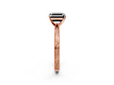 Rose gold Fancy Black Asscher Cut Solitaire Milgrain Engraved Band with Four-Prong Setting_2