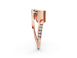 Rose gold Fancy Black Asscher Cut Solitaire Tension-Set Diamond Split Shank Ring_8