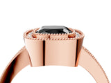 Rose gold Fancy Black Cushion Cut-Cut Diamond Halo Engagement Ring with Pave Band and Prong Setting_4