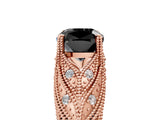 Rose gold Fancy Black Cushion Cut Cut Milgrain Pave Diamond Engagement Ring with Four-Prong Setting_20
