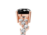 Rose gold Fancy Black Cushion Cut Diamond Cluster Pavé Band with Four-Prong Setting_17