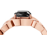 Rose gold Fancy Black Cushion Cut Solitaire Intertwined Band Prong Setting Ring_4