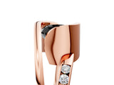Rose gold Fancy Black Cushion Cut Solitaire Tension-Set Diamond Split Shank Ring_5