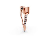 Rose gold Fancy Black Emerald Cut Solitaire Tension-Set Diamond Split Shank Ring_2