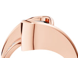 Rose gold Fancy Black Emerald Cut Solitaire Tension-Set Diamond Split Shank Ring_4