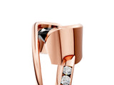 Rose gold Fancy Black Emerald Cut Solitaire Tension-Set Diamond Split Shank Ring_5