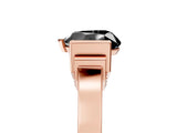 Rose gold Fancy Black Heart Cut Brilliant Solitaire Diamond Ring with Channel Set Band and Bar Prong Setting_5