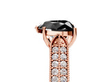 Rose gold Fancy Black Heart Cut Cut Pave Split Shank Engagement Ring with Four-Prong Setting_5