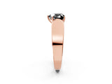 Rose gold Fancy Black Heart Cut Diamond Channel Set Solitaire Ring with Four-Prong Setting_14