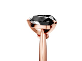 Rose gold Fancy Black Heart Cut Diamond Solitaire Engagement Ring with Classic Band and Four-Prong Setting_41