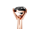 Rose gold Fancy Black Heart Cut Diamond Solitaire Engagement Ring with Round Band and Four-Prong Setting_89