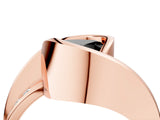Rose gold Fancy Black Heart Cut Solitaire Tension-Set Diamond Split Shank Ring_16