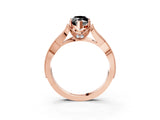 Rose gold Fancy Black Marquise Cut Cut Diamond Twisted Band with Milgrain Pave Setting and Four-Prong Setting_3