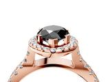 Rose gold Fancy Black Marquise Cut Cut Halo Split Shank Pave Set Ring_4